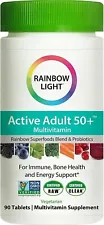 Rainbow Light Active Adult 50+ Multivitamin 90 Tablets Exp. 04/2024