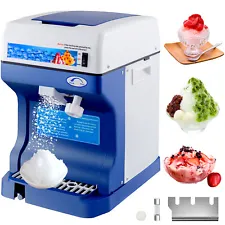 VEVOR 265LBS/H Commercial Ice Shaver Ice Crusher Snow Cone Machine PC Paddles