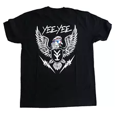 Yee Yee Apparel Men Large Short Sleeve Shirt Black Eagle Mullet Bandana Hippy