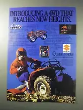 1986 Suzuki Quadrunner ATV Ad - 4WD Reaches New Heights