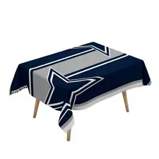 NFL Dallas Cowboys Tablecloth Heavy Weight Polyester Linen Fabric 55"x70"