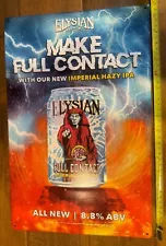 elysian brewery metal Sign “Make full contact” 11”x17” Hazy IPA Brand New