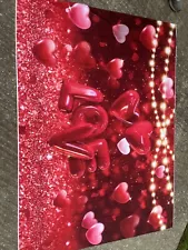 Love fabric Valentine’s Day backdrop 5x7