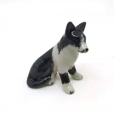 ceramic dog dollhouse figurines porcelain animal vintage pottery miniature gu757