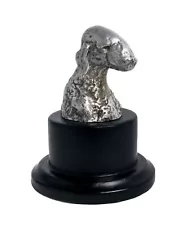 Bedlington Terrier Dog Bust Figurine Designed & Handmade by Artist Ken Bounden