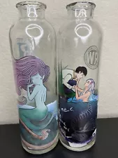 2 Roasting Water Mermaid 8.25” Glass Bottles @Hello.Airie Skeleton Kraken Sea