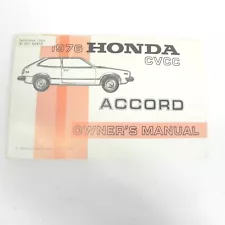 VINTAGE 1976 HONDA ACCORD CVCC OWNERS OPERATORS MANUAL SERVICE GUIDE BOOK