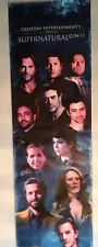 supernatural tv memorabilia signed by 14 members 130x30 inches on vinyl