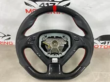 Carbon Fiber Leather Red Stitch Steering Wheel for 07-13 Infiniti G37 G35 2656