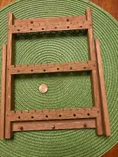 Oak Earring Rack With Notches For Dangle Earrings Easel Style