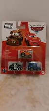 Disney Pixar Cars Mini Racers 3 Pack Snot Rod, Sheriff & D J Mattel