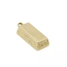 Cartier Quarter Ounce Solid 18K Yellow Gold Bar Ingot Pendant #JB222-4