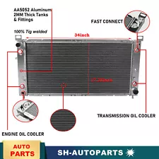 3 Row Aluminum Radiator Fits 1999-2013 Chevy Silverado 2500/Suburban 1500/Tahoe