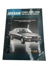 Nissan Stanza 200SX 240SX 1982-1992 Shop Service Repair Manual Wiring Diagrams (For: 1987 Nissan 200SX)