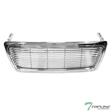 Topline For 2004-2008 Ford F150 Horizontal Front Hood Bumper Grille - Chrome