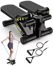 Mini Stepper Exercise Machine Stair Equipment with Resistance Bands LCD Monitor