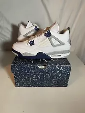 Nike Air Jordan 4 Retro Midnight Navy Blue White Gray DH6927-140 Men's 10 New