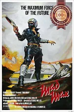 MAD MAX 1979 70s OFFICIAL ORIGINAL CINEMA MOVIE FILM PRINT PREMIUM POSTER