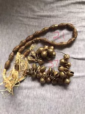 TIBETAN Brass BELLS & Beads Lot