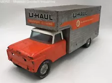 Vintage Nylint Corp. Orange & Gray Pressed Metal U-Haul Truck