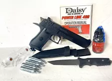 Daisy Model 400 CO2 BB Gun, Desert Eagle And New 10" Unbranded fix blade knife