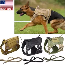 Tactical Dog Vest US Working Dog Military Harness with Handle No-pull Large