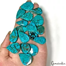 380 Ct AAA Natural Pear Cab Spiderweb Blue Turquoise Loose Gems-Christmas Sale