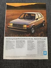 1984 Plymouth Horizon Hatchback ad A Product of the New Chrysler Technology