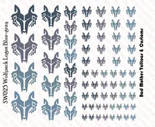 Star Wars Blue-gray Wolf Pack Waterslide Decals for 1/18 - 1/12 figures Wolfpack