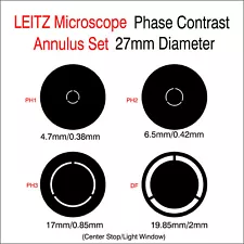 27mm Phase Contrast Set for Leitz Microscopes Retrofit Compatible