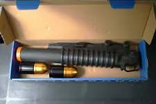 USED Airsoft Long Black Grenade Launcher WITH 2 CNC Airsoft Grenades