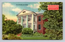 Mississippi Ante Bellum Home MS Vintage Postcard