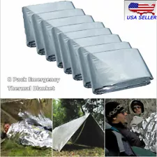 Hot Sale 8 Pack Emergency Thermal Blanket Survival Safety Insulating 84" X52"