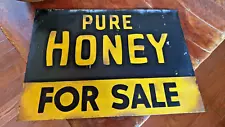 Rare HONEY for SALE Bee Advertising Sign Farmhouse Primitive Country Store Decor