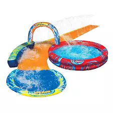 Banzai Cyclone Splash Park Inflatable, Sprinkling Slide, Water Aqua Pool (Used)