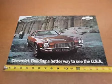 1972 Chevrolet Camaro sales brochure POSTER fact sheet ORIGINAL 17x11 specs