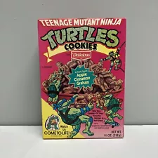 1989 Teenage Mutant Ninja Turtles Cookies Delicious cookies empty box Cinnamon