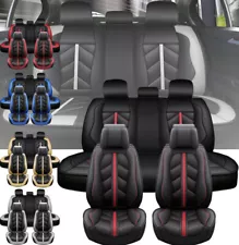 5 Seats For Dodge Car Seat Covers Deluxe Leather Full Set Front Rear Protectors