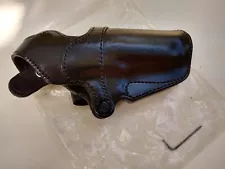 Beretta 96D Brigadier Black Leather Duty Holster Aker Model 118-US-INS BER-96DB