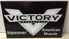 New ListingAluminum Sign "Victory Motorcycles Hammer American Muscle" 12" X 8"