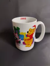 Disney Winnie The Pooh 2002 Christmas Eeyore Piglet Tigger 15 oz Coffee Mug Cup