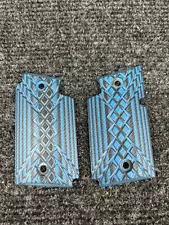 Blue Guuun G10 Grips for Sig P938 Crosshatch Texture Free shipping