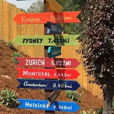 WHOLESALE 12 Custom Arrow Directional Wood Signs Location, Wedding, Camp, Lake