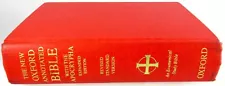 Oxford Annotated RSV Bible With Apocrypha Expanded Edition Red Hardcover 1973 FS