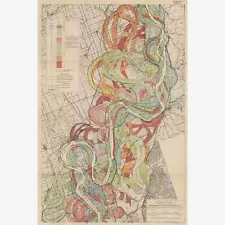 Mississippi River Meander Belt, Geological Map by Harold Fisk, 1944- 2 of 15