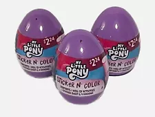 My Little Pony plastic 3 Surprise egg with Stickers N Color Crayons