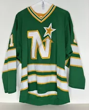 Minnesota North Stars CCM Adult M Hockey Jersey Stitched #11 Green Parise Flawed