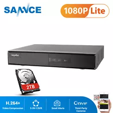 SANNCE 16CH/ 8CH/ 4CH HD 5IN1 1080P DVR Video Recorder for CCTV Camera Kit 0-4TB