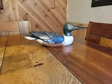 Casey Edwards Wood Carving Shoveler Duck Decoy Waterfowl Vintage Duck Decoy