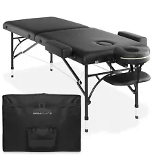 OPEN BOX - Portable Massage Table - Tilt Backrest Aluminum Legs with Case